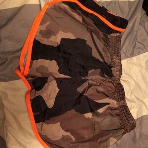 Camo running shorts